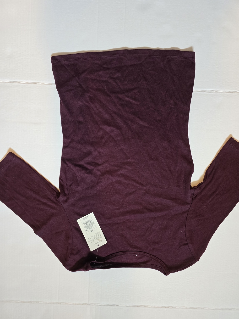 Girls Ribbed Long Sleeve Top - Plum